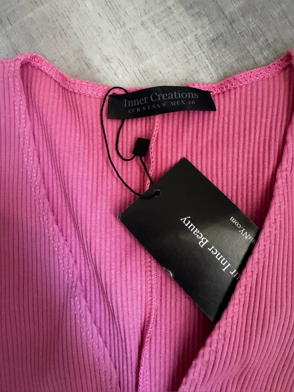 Pink Ribbed Short-Sleeve Zip-Front Romper - Picture 2 of 4